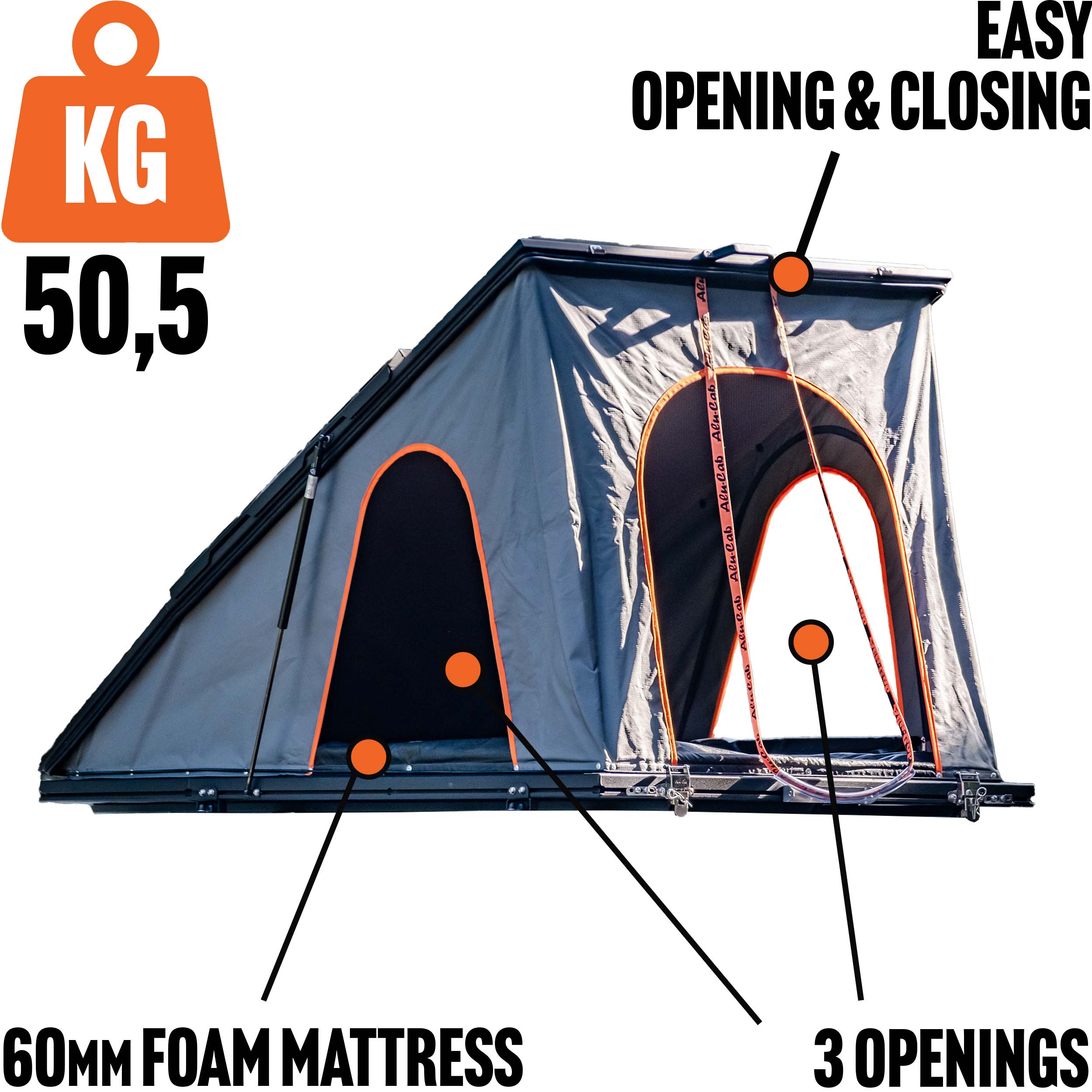ALU-CAB LT-50 katusetelk "Lightweight" - Pilt 4